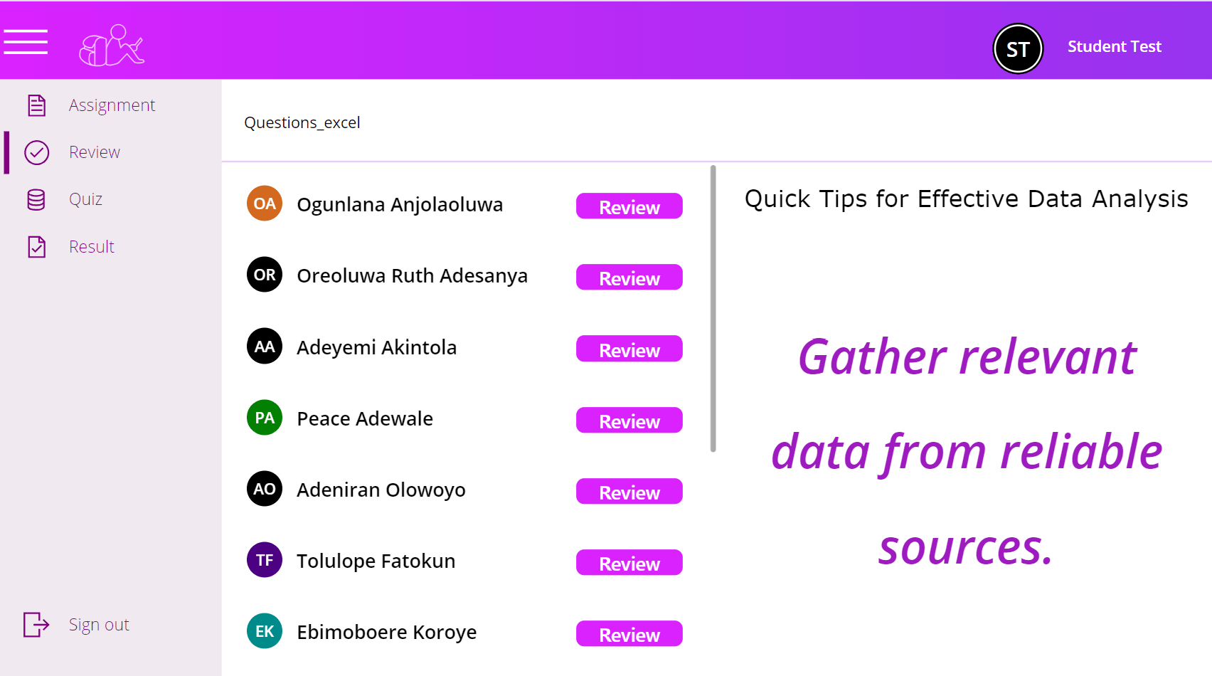 Student Assignment Portal screenshot 3